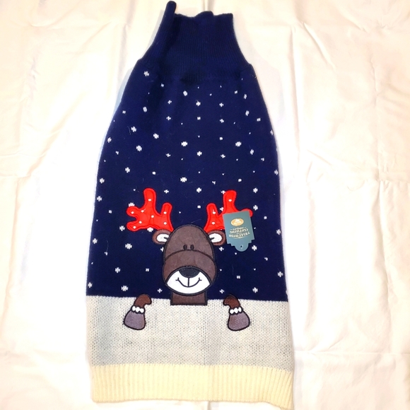 Telluride Reindeer Navy Blue Sweater Size XL NWT
